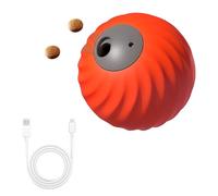 Dog Feeding Ball,2 Modes Interactive Electric Dog Puzzle Toy Food Dispensing Hole Design for Dogs Cats Daily Training Interaction