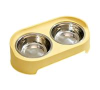 Dog Feeding Bowl - duals Pet Serving Set, Anti Skid Metal Containers, Raised Dining platforms, Household Feeding Accessory | Provides Food Water Organization For Puppy Kitten Everyday Care Routines