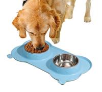 Dog Feeding Bowl | Non-slip Double Feeding Bowls for Puppy | Removable Pet Feeder Dish for Small Medium Large Size Puppy Cats indoor outdoor