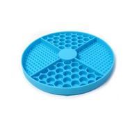 Dog Feeding mat-Silicone Licking mat cat Slow Feeder with Suction Cup Slow Feeding mat Dog Licking mat Anxiety Relief Tool(Blue)