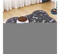 Dog Feeding Mat - Super Absorbent Quick Dry Non-Slip Pet Placemat for Food & Water - Cute Bone Shape, Easy Clean Muddy Paw Mat for Kitchen, Large Dogs & Puppies