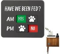 Dog Feeding Reminder - AM PM Pet Feeding Tracker Sign with Yes No Option, Acrylic Reminder Slider for Fridge, Prevent Pet Overfeeding (Paw)
