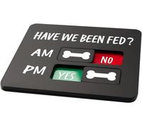 Dog Feeding Reminder - AM PM Pet Feeding Tracker Sign with Yes No Option, Acrylic Reminder Slider for Fridge, Prevent Pet Overfeeding (Bones)