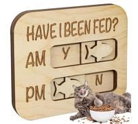 Dog Feeding Reminder, Have We/I Been Fed Sign, Wooden Magnetic AM PM Pet Feeding Daily Indication Sign, Fed Tracking Chart For Small Medium Large Puppy Kitten Home Indoor Outdoor Walking