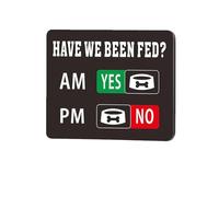 Dog Feeding Reminder Magnet - Cat Dog Feeding Chart with Have We Been Fed AM/PM Tracker, Magnetic Fed Sign with Pet Tracker for Fridge, Helps You to Track Pet Feeding (A1)
