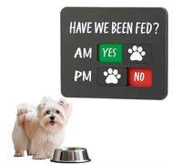 Dog Feeding Reminder Magnet, Single Side Have I Been Fed Pet Feeding Tracker With Magnets,AM/PM Daily Medication Chart Feed Your Pets Sign For Prevent Over Or Under Feeding