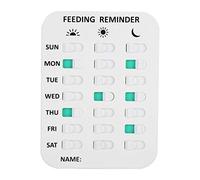 Dog Feeding Reminder Magnetic Reminder Sticker Daily Indication Pet Feeding Chart Chart 3 Times A Day Reminder for Your Puppy Dog Cat(White)