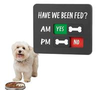 Dog Feeding Reminder Sign with Magnet, Pet Feeding Reminder Chart for Dogs and Cats, Did You Feed The Dog with Easy Slider for Fridge, Durable FeedingSchedule Sign
