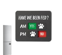 Dog Feeding Reminder - Strong Magnetic Force Have We Been Fed Pet Feeding t-racker Single Side AM/PM Daily Indication Chart Feed Your Pets Fridge Sign For Prevent Pet Over Or Under