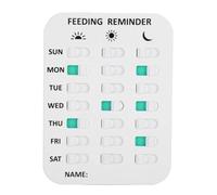 Dog Feeding Reminder with Sticker, Dog Accessories Feeding & Watering Supplies Dog Feed Chart 3 Times A Day Indication Chart Feed Your Pets for Prevent Overfeeding or Obesity(White)