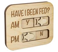 Dog Feeding Reminder, Wooden Magnetic Sign, 11.5x1x10cm, Pet Feeding Chart, AM PM Indicator, DailyTracker, For Puppy Kitten, Small Medium Large Dogs, Home Indoor Walking