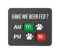 Dog Feeding Sign - Acrylic Magnetic Panel with Feeding Reminder, Pet Meal Status Indicator Panel, Monitoring Display