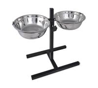 New Adjustable Double Diner Pet Dog Feeding Stand 2 pcs Sizes Selectable vidaXL