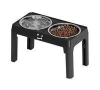 Dog Feeding Station | Non-Slip Dish 5 Heights Adjustable - Dog Food and Water Bowl Set | for Small Medium Large Breeds Indoor Pet Healthy Eating
