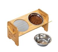 Dog Feeding Station, Tilt Raised Pet Bowls, Adjustable Height Dog Bowls, Stainless Steel Pet Bowls with Stand, Dog Water and Food Station, Elevated Dog Feeding Bowls, Double Bowl Stand for Pets