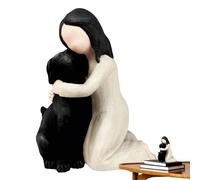 Dog Feeding Statue, Dog Pet Feeding Statue | Unique Memorial of Loss Dog - Sympathy Decoration for Pet Loss Resin Home Decor for Pet Owners Dog Religious Statue Dog Angel Statue Sympathy for Loss of