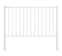 Dog Fence Outdoor Fencing Panels Fence Panel with Posts Powder-Coated Steel 1.81x0.75 m White for Balcony Outdoor Garden Wall Mat Decoration