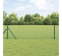 Dog Fence Outdoor Fencing Panels Fence with Posts Green 0.6 x 10 m Steel Screening Fence Panel for Dog Rabbit Yard Patio Outdoor Decor