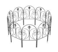 Dog Fences Barrier, Rustproof Metal Without Digging to Protect the Floor Border, Metal Privacy Screen, Garden Fence, for Lawn Path, Patio, Patio, Balcony, Garden Path, Landscaping, Fence System