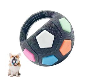Dog Fetch Football | Interactive Squeaky Handheld Round Football - Dog Chewing Ball For Aggressive Chewers Pet Training Supplies,For Medium And Large Breeds