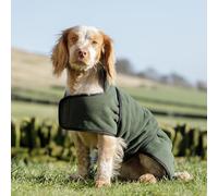 Dog & Field Duel Layer Towelling Coat, S, Olive Green