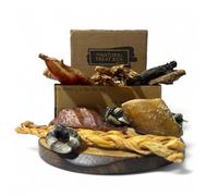 Dog & Field Mighty Meaty 20 Piece Natural Dog Treat Box - 100% Natural Dog Chews & Treats. Chicken Feet, Pig Ears, Fish Skin, Trachea & More | Long-Lasting & Hypoallergenic