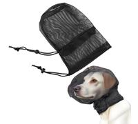 Dog Field Net Mask, Dog Facial Protection Guard, Breathable Mesh Head Cover, Adjustable Pet Face Shield, Anti Foxtails Grass Thorns, Insect Proof Protector For Walking Hiking Camping Outdoor (M)