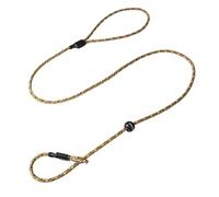 Dog & Field Pro Trialler Slip Lead, Brown. 1.2m Rope Lead For Dogs With Push Button Stopper