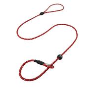 Dog & Field Pro Trialler Slip Lead for Dogs, Blue, 1.2m / 4ft Rope Slip Lead with Push Button Stopper, Easy Slip-On Dog Training Lead, No Collar or Harness Needed (Red)