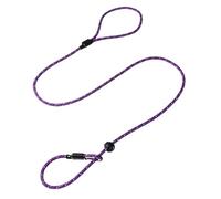 Dog & Field Pro Trialler Slip Leash, Purple. 4ft Rope Slip Leash for Dogs with Push Button Stopper, Easy to Slip On, No Collar Or Harness Needed. Thin Slip Leash for Dogs (Purple)