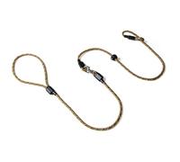 Dog & Field Pro Trialler Swivel Slip Lead, Brown. 1.2m Rope Slip Lead For Dogs With Button Press Stopper, Easy To Slip On, No Collar Or Harness Needed. Anti-Tangle Dog Leash (Brown)