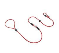 Dog & Field Pro Trialler Swivel Slip Lead, Red. 1.2m Rope Slip Lead For Dogs With Button Press Stopper, Easy To Slip On, No Collar Or Harness Needed. Anti-Tangle Dog Leash (Red)