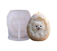 Dog Figurine Carved Eggs Shape Silicone Molds for Epoxy | Food Grade Silicone for Soap Making, Dog Figurine Carved, Chocolate Cake Baking and Home Decoration