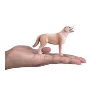 Dog Figurine Hand-Painted Polyresin Brown 9.5x9.5x7cm Realistic Lab Small