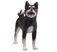 Dog Figurine Realistic Black Mini 6.5x6.5x7cm Painted Collectible Decor
