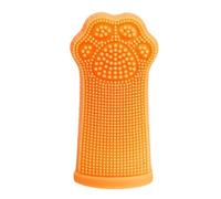 Dog Finger Toothbrush,2025 Finger Toothbrush for Dogs,Upgraded Pet Tooth Brushing Kit,A Fun Dog Teeth Cleaning Tool That Also Doubles as A Gum Massage,Suitable for Medium and Large Dogs (Orange, S)