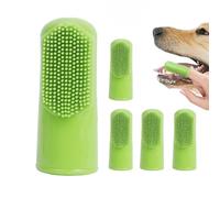 Dog Finger Toothbrush - 5PCS Silicone Brush, 5.2×2 Cm Professional Pet Finger Brushes for Dogs and Cats, Quick Teeth Cleaning, Easy 0ral Care, Ideal for Home, Travel, Grooming, and Daily dentals