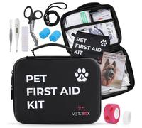 Dog First aid kit | Pet First aid kit for Dogs and Cats | 85 Pieces with Styptic clotting Stick and Bonus Travel Pouch | Dog Emergency kit for Home and Travel | Dog Medical kit (Hard case)