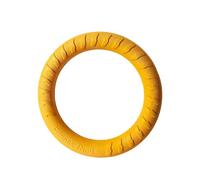Dog Fitness Ring Floating Fly Toy for Agility Training and Outdoor Exercise Durable Chew Resistant Bite Pull Play for Puppy Medium Large Dogs with Interactive Tug of War Game (Yellow, Small)