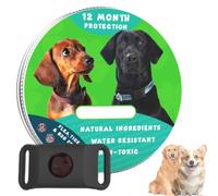 Dog Flea and Tick Tag, Natural Pet Anti Parasite Pendant for Dogs, Lightweight Collar Tag Accessory, Daily Outdoor Walking Pet Supply, Easy Clip on Dog Collar Charm (Black)