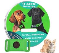 Dog Flea and Tick Tag, Natural Pet Anti Parasite Pendant for Dogs, Lightweight Collar Tag Accessory, Daily Outdoor Walking Pet Supply, Easy Clip on Dog Collar Charm (Green)