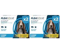 Dog Flea Treatment Medium Dog x 2 - Flea Treatment for Dogs Medium 10-20 kg - Spot-On Solution for Flea and Tick Control - FleaSolve 2 x Pipettes (Pack of 2)
