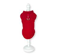 Dog Fleece Harness Vest Jumper Sweater Coat for Small Breed Dogs, and Sizes (Medium, Red)