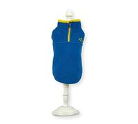 Dog Fleece Vest Jumper Sweater Coat for Small Breed Dogs, Extra Thick, (XLarge, Blue and Yellow)