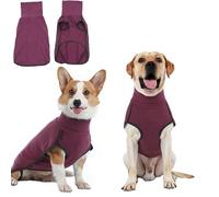 Dog Fleece Vest Jumper, Warm & Lightweight Pullover Coat Ideal for Autumn & Winter Cold Weather, Jacket for Small to Large Dogs (Red)