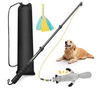 Dog Flirt Poles Extra Strong, Retractable Teasing Stick with Lure, Interactive Dog Toy for Outdoor Training Play Exercise, 102cm Flirt Stick with 2 Tease Chew Toys Rope for Small Medium Large Dogs