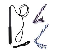 Dog Flirting Pole: Retractable Pet Exercise Pole with Swap Tug Lines, Heavy Range Fiberglass Shaft | Lightweight Training Toy, Agar Handle
