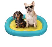 Dog Float, Hot Days Dogs Swimming Raft, Leak-Proof Inflatable, Heavy Duty PVC Material, Floating Mat Small to Large Breeds, Ideal for Summer Activity, 98 x 68 x 11 cm