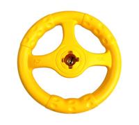 Dog Floating Toy Steering Wheel Shape Interactive Water Pool Fetch | Durable EVA material, built-in bell for fun, ideal for pool fetch, designed for dogs Yellow