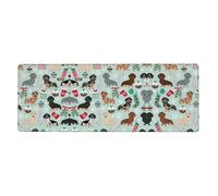 Dog Flora Premium Spill-Proof Stain-Resistant Cloth Gaming Mouse Pad 800 X 300 X 3 Mm Long Desk Pad